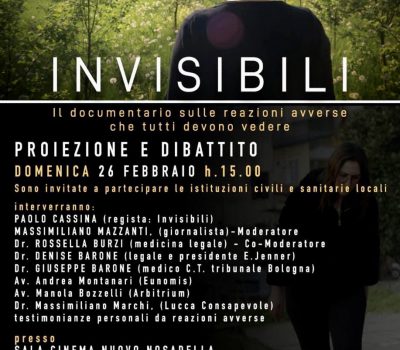 Proiezione documentario “Invisibili” a Bologna