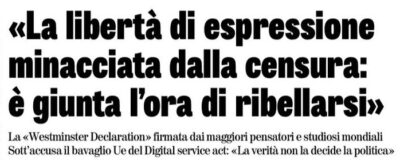 Westminster Declaration, per la libertà di espressione mondiale Westminster Declaration, per la libertà di espressione mondiale