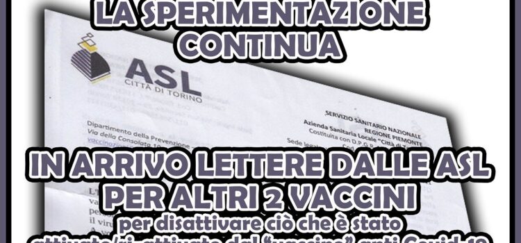 UOMINI come VACCHE da MATTATOIO? [ufficializzare la sperimentazione di massa via posta come pratica normale]